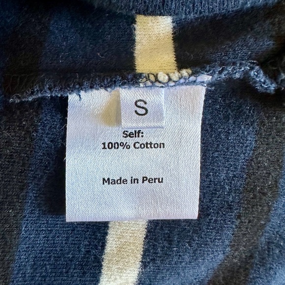 La Ligne New York Striped Cotton Breton Tee in Navy/Black/Cream - Picture 5 of 5